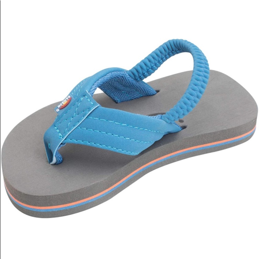 Rainbow flip flops like new - Picture 2 of 2